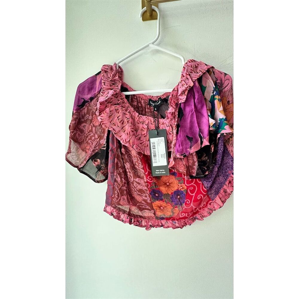 Young Threads, Multicolor Off Shoulder Floral Kimono Blouse Size S | 1199